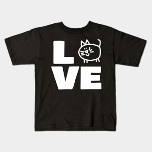 Love Chonk Cat Animals Kids T-Shirt